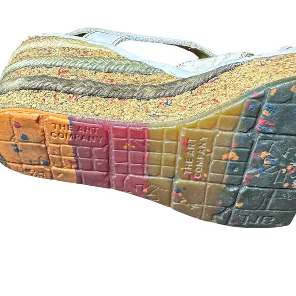 The Art Company Multicolor Graffiti Wedge Sandals - Size 7.5 - Picture 10 of 16